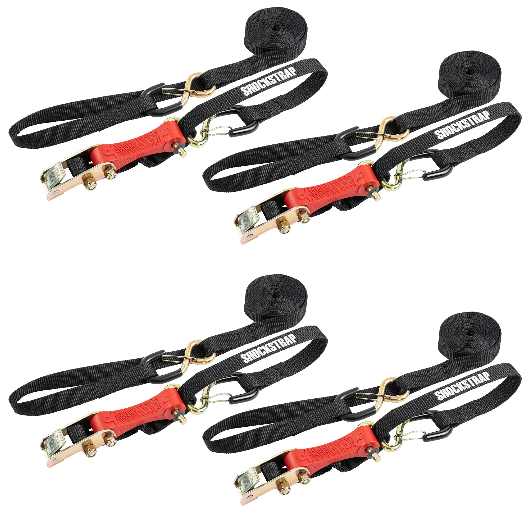 SHOCKSTRAP 1 in Cam Buckle Tie Down with Soft Loops | Constant Tension | 1,500 lb Break Strength | 500 lb Working Load Limit