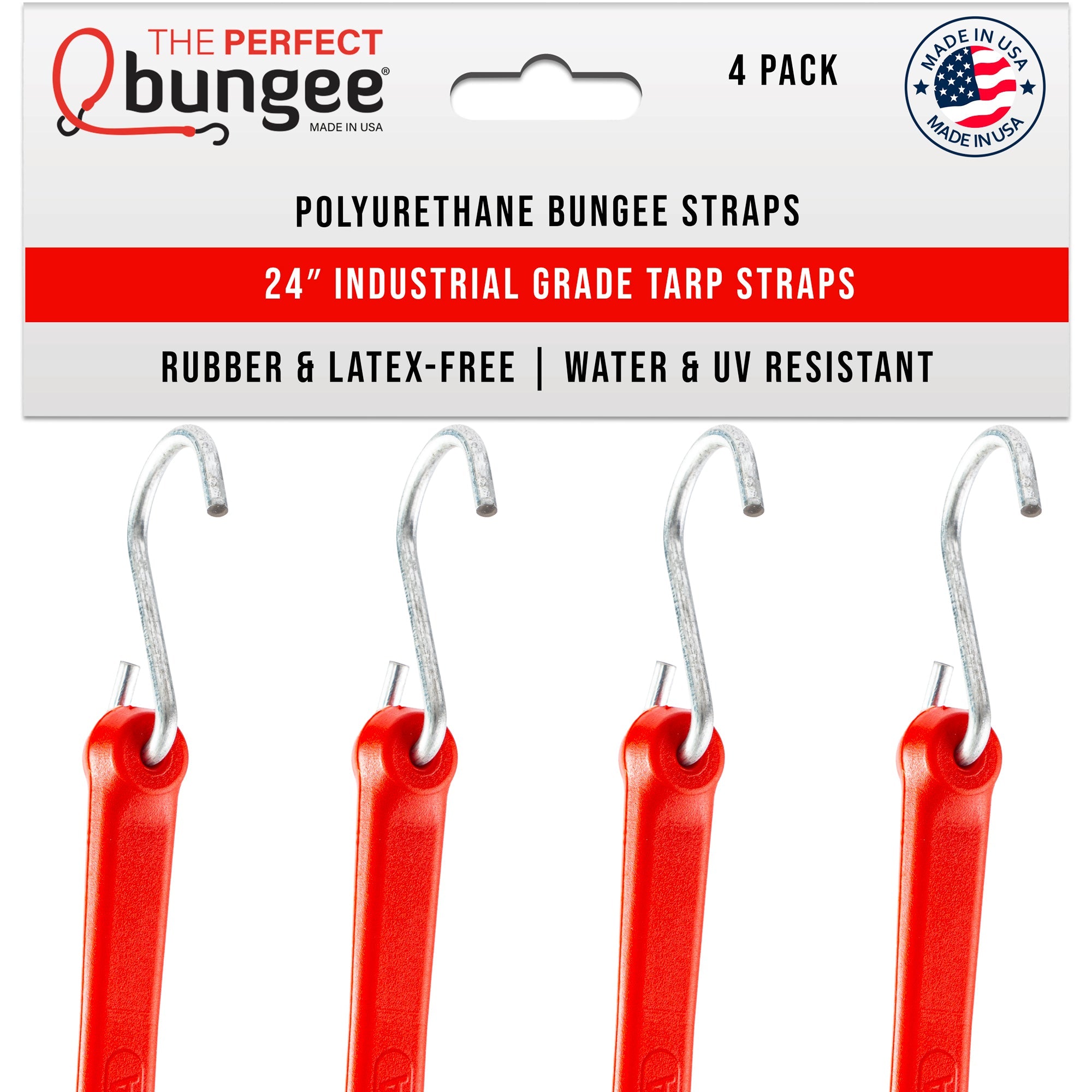 19 in. Polyurethane Bungee Strap with Galvanized S-Hooks (Overall Length: 24 in.) in Black 19 in. Polyurethane Bungee Strap with Galvanized S-Hooks (Overall Length: 24 in.) in Black