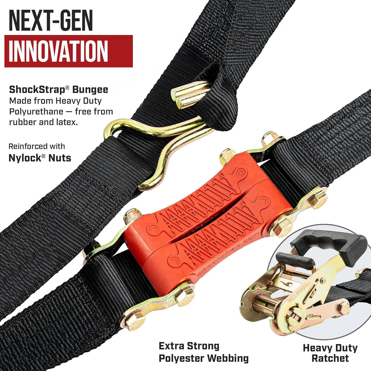 ShockStrap Constant Tension Ratchet and Tie Down Straps Since 1998