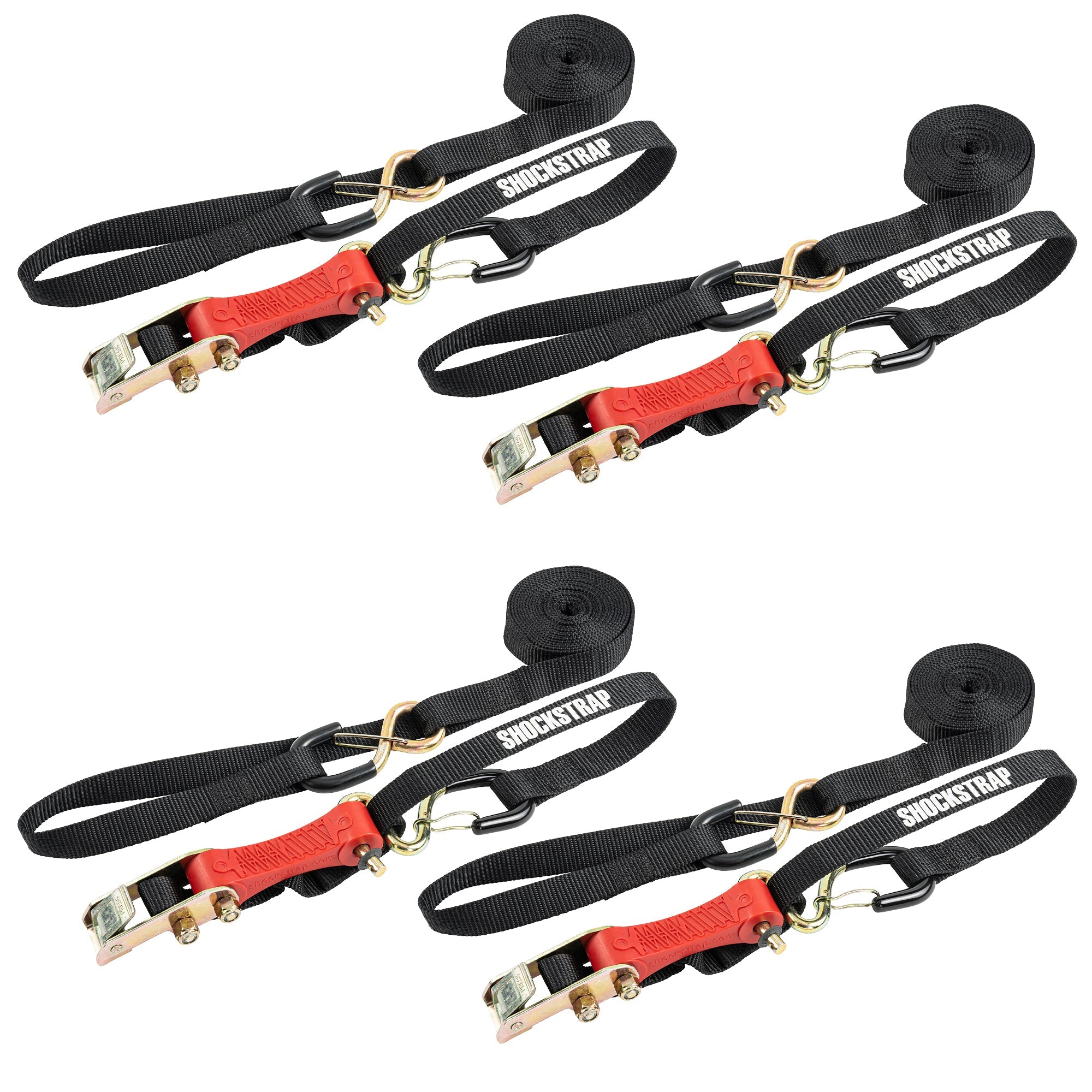 SHOCKSTRAP 1 in Cam Buckle Tie Down with Soft Loops | Constant Tension | 1,500 lb Break Strength | 500 lb Working Load Limit - The Perfect Bungee and SHOCKSTRAP