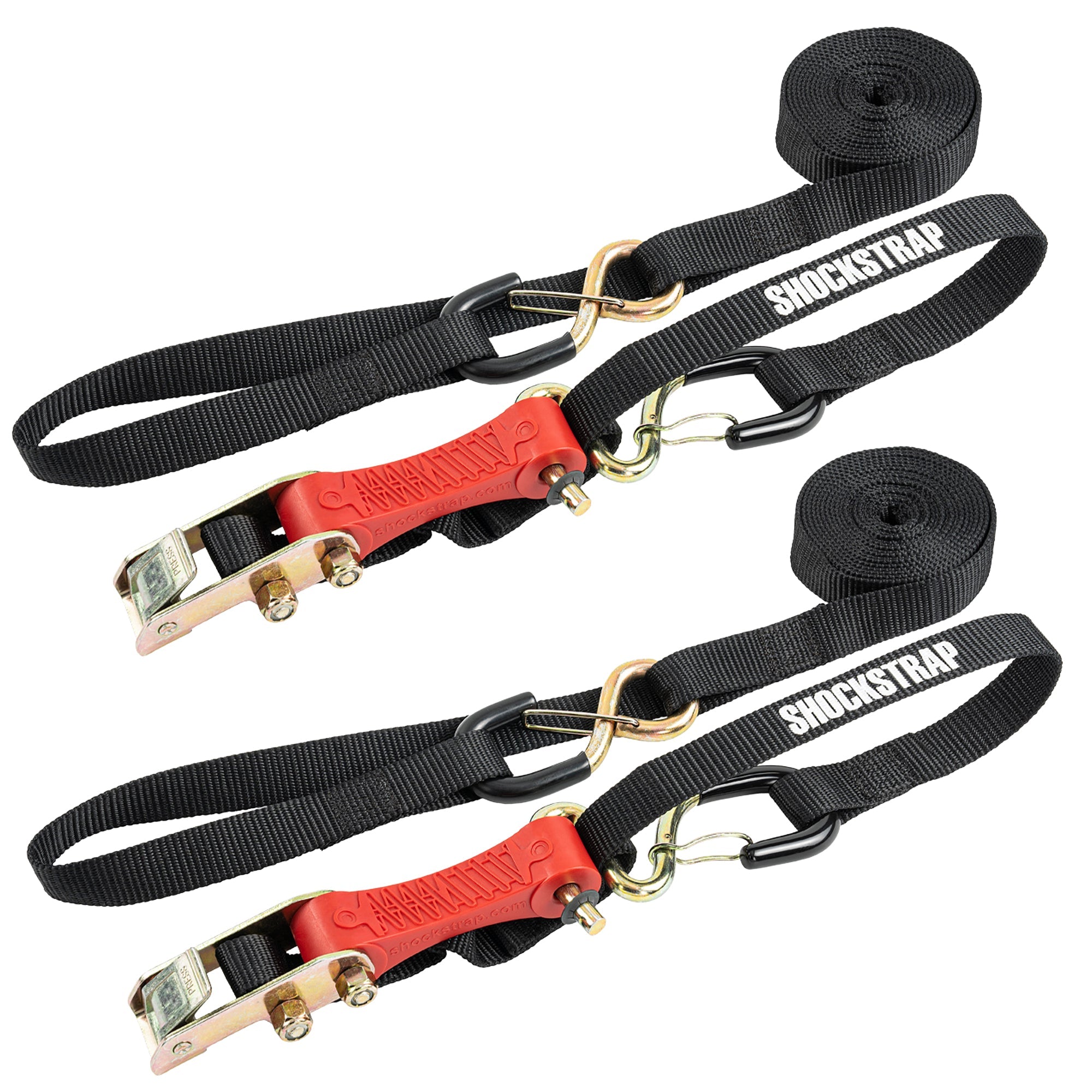 SHOCKSTRAP 1 in Cam Buckle Tie Down with Soft Loops | Constant Tension | 1,500 lb Break Strength | 500 lb Working Load Limit - The Perfect Bungee and SHOCKSTRAP