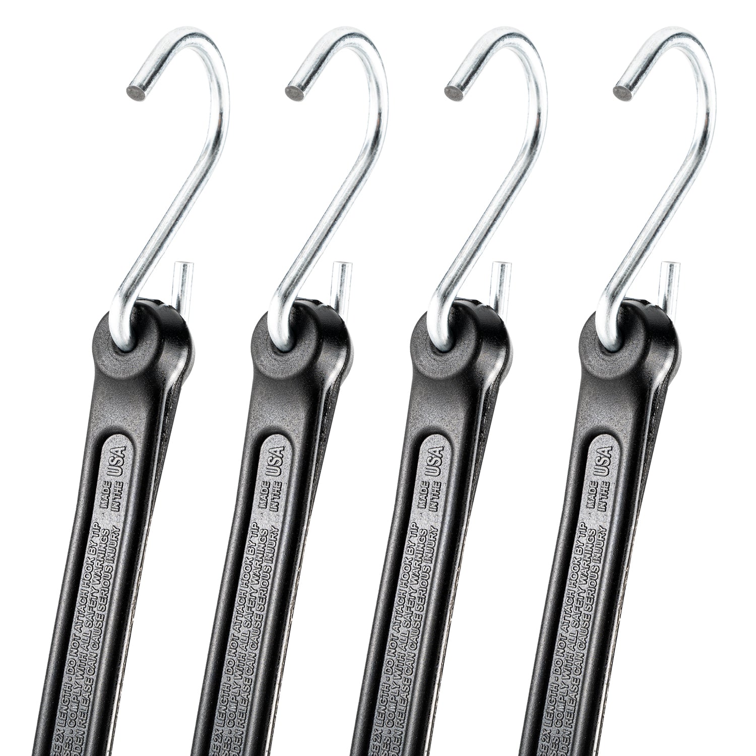 12" Standard Duty Bungee Strap- 4 Pack - The Perfect Bungee & ShockStrap Tie Downs
