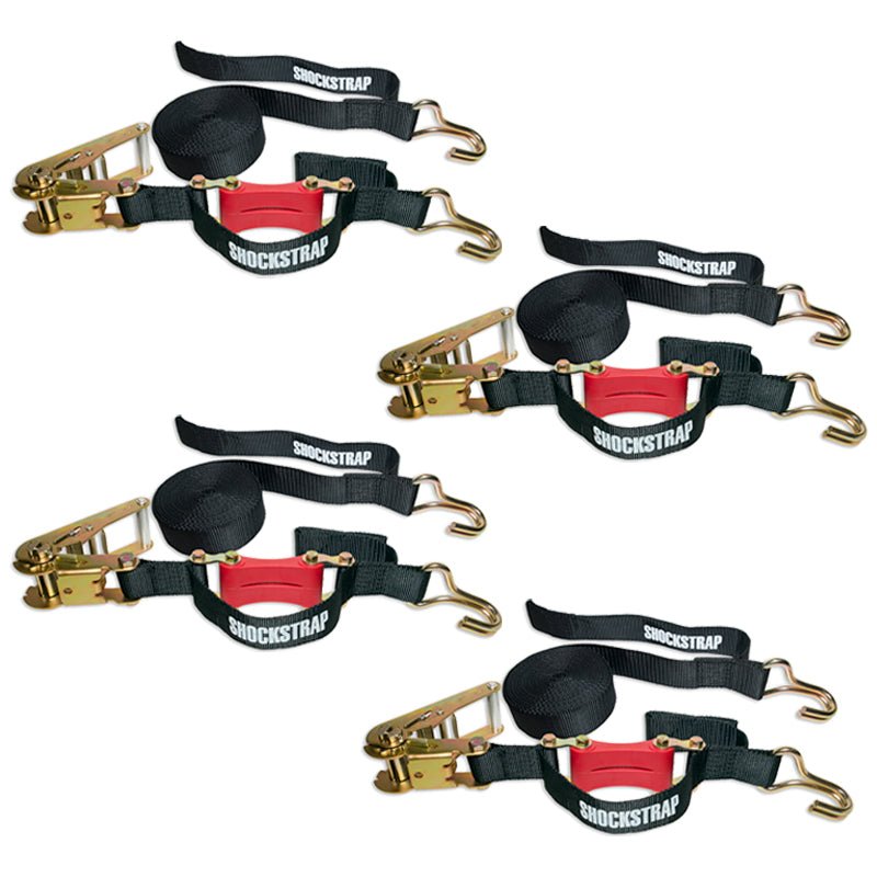 18ft x 2in ShockStrap Ratchet Strap w Wire Hooks, 3,333k WLL, Commercial Grade - The Perfect Bungee & ShockStrap Tie Downs