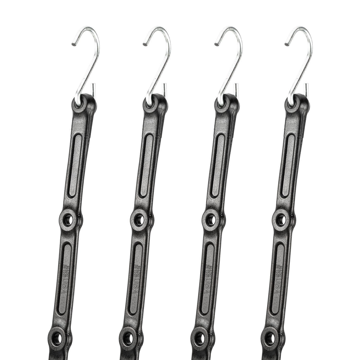 48 Adjust-A-Strap Adjustable Bungee Strap 4 Pack, Galvanized Hooks