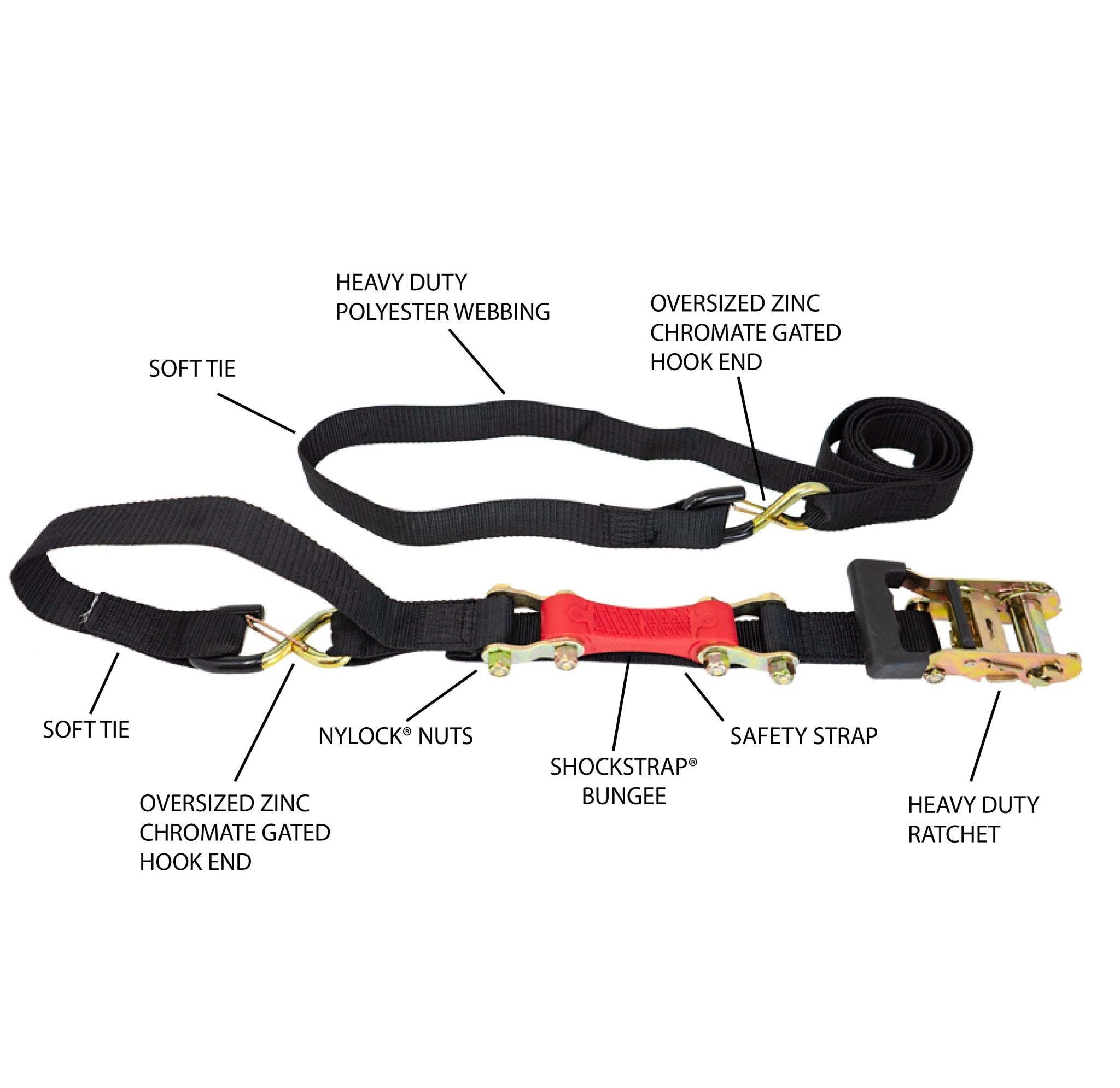 7ft x 1.5in Ratchet Strap - BIHLERFLEX- Premium Tie-Down Products