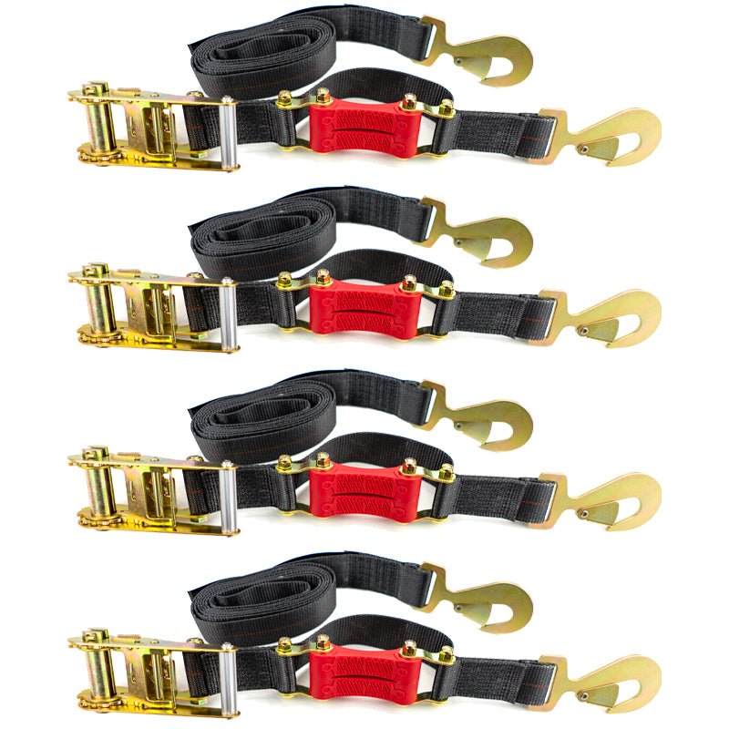 9ft x 2in Ratchet Strap w Snap Hooks, Commercial Grade - BIHLERFLEX- Premium Tie-Down Products